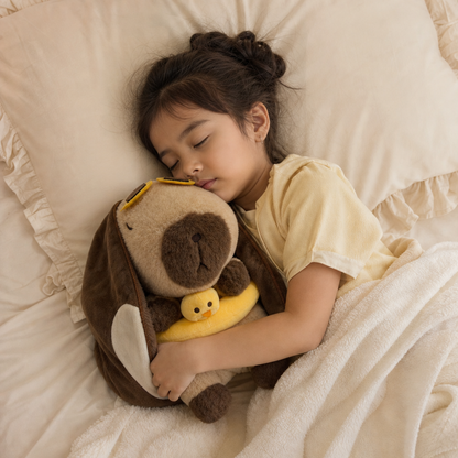 Breathing Capybara Plush Toy – Soft & Cuddly Sleep Companion