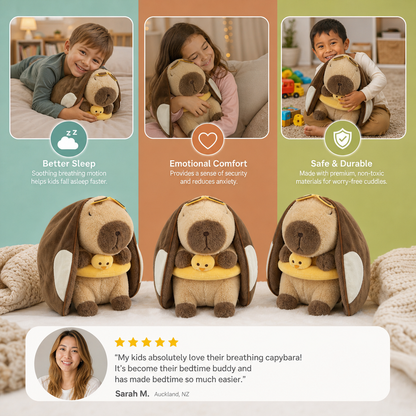Breathing Capybara Plush Toy – Soft & Cuddly Sleep Companion