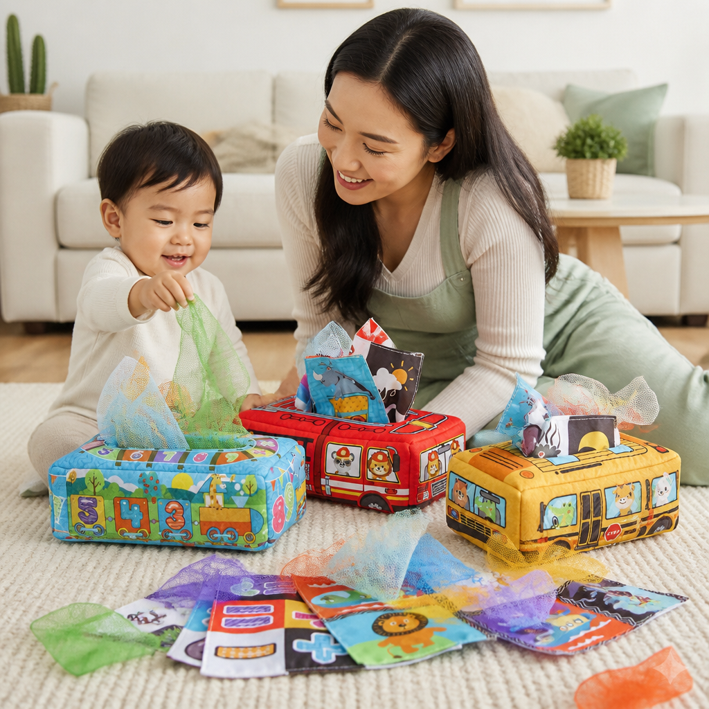 Montessori Magic Tissue Box – Sensory Learning Toy for Babies