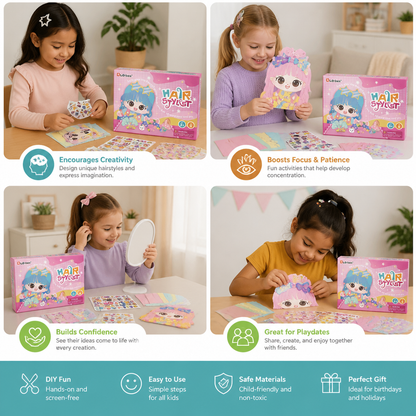 DIY Hair Stylist Craft Kit for Kids