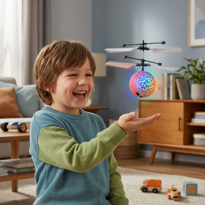 Hand-Controlled Flying LED Ball Drone for Kids
