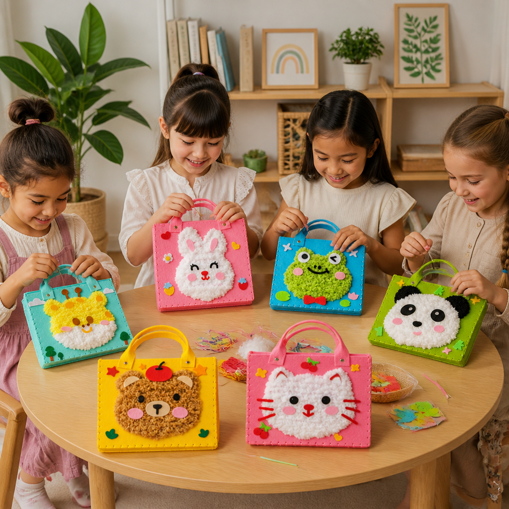 Kids DIY Plush Tote Bag Craft Kit