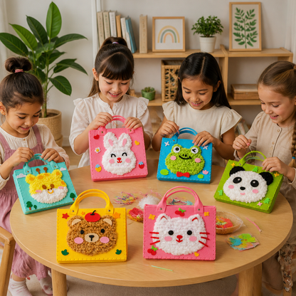 Kids DIY Plush Tote Bag Craft Kit