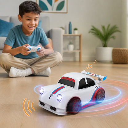 RC Racing Drift Car for Kids - Remote Control with Sensor Lights & Sound