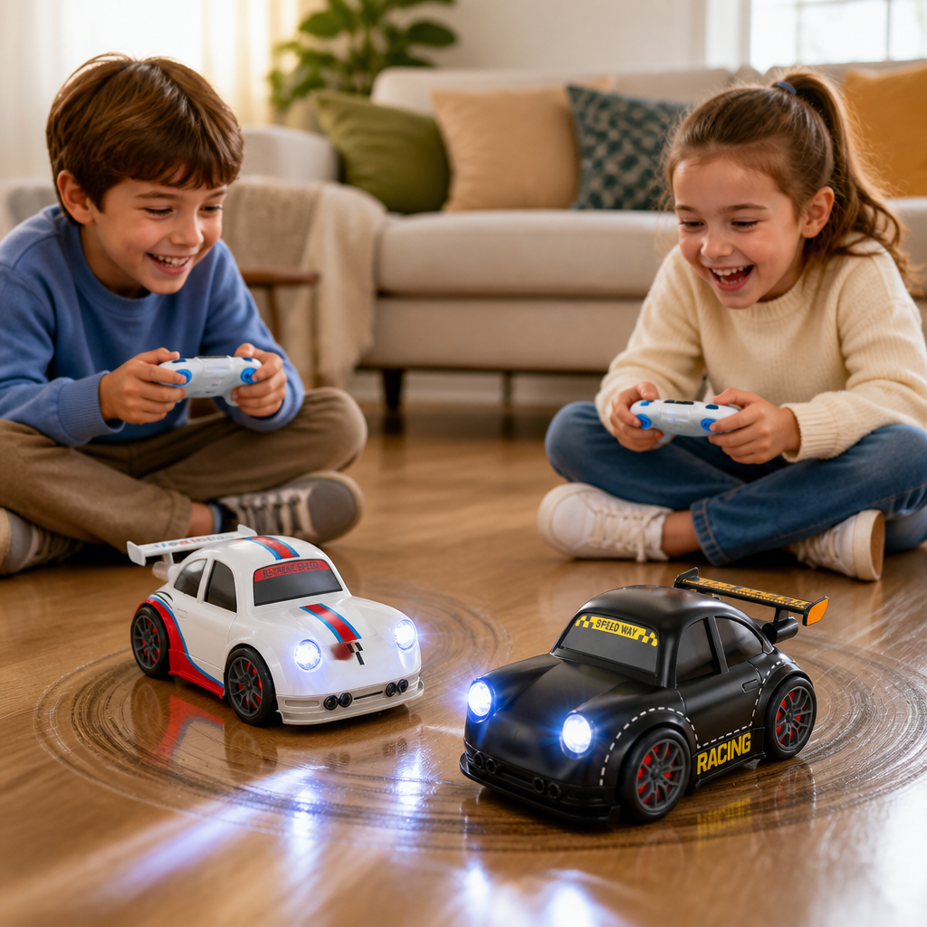 RC Racing Drift Car for Kids - Remote Control with Sensor Lights & Sound