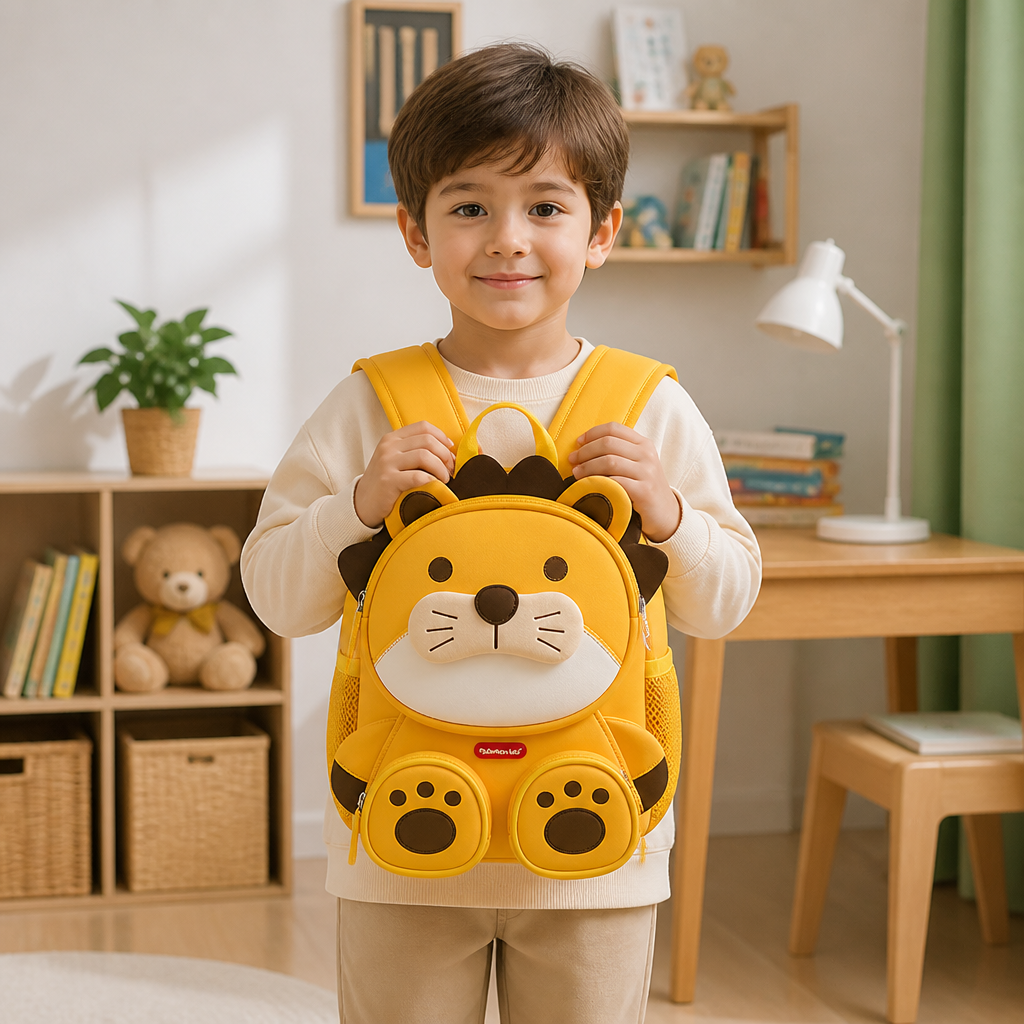 Kids Cartoon Animal Backpack – Lightweight Multi-Pocket School Bag