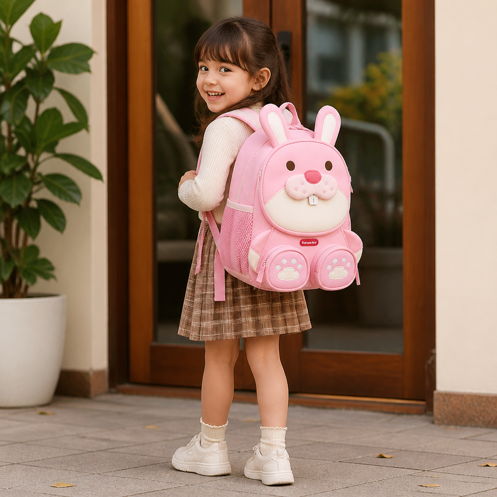 Kids Cartoon Animal Backpack – Lightweight Multi-Pocket School Bag