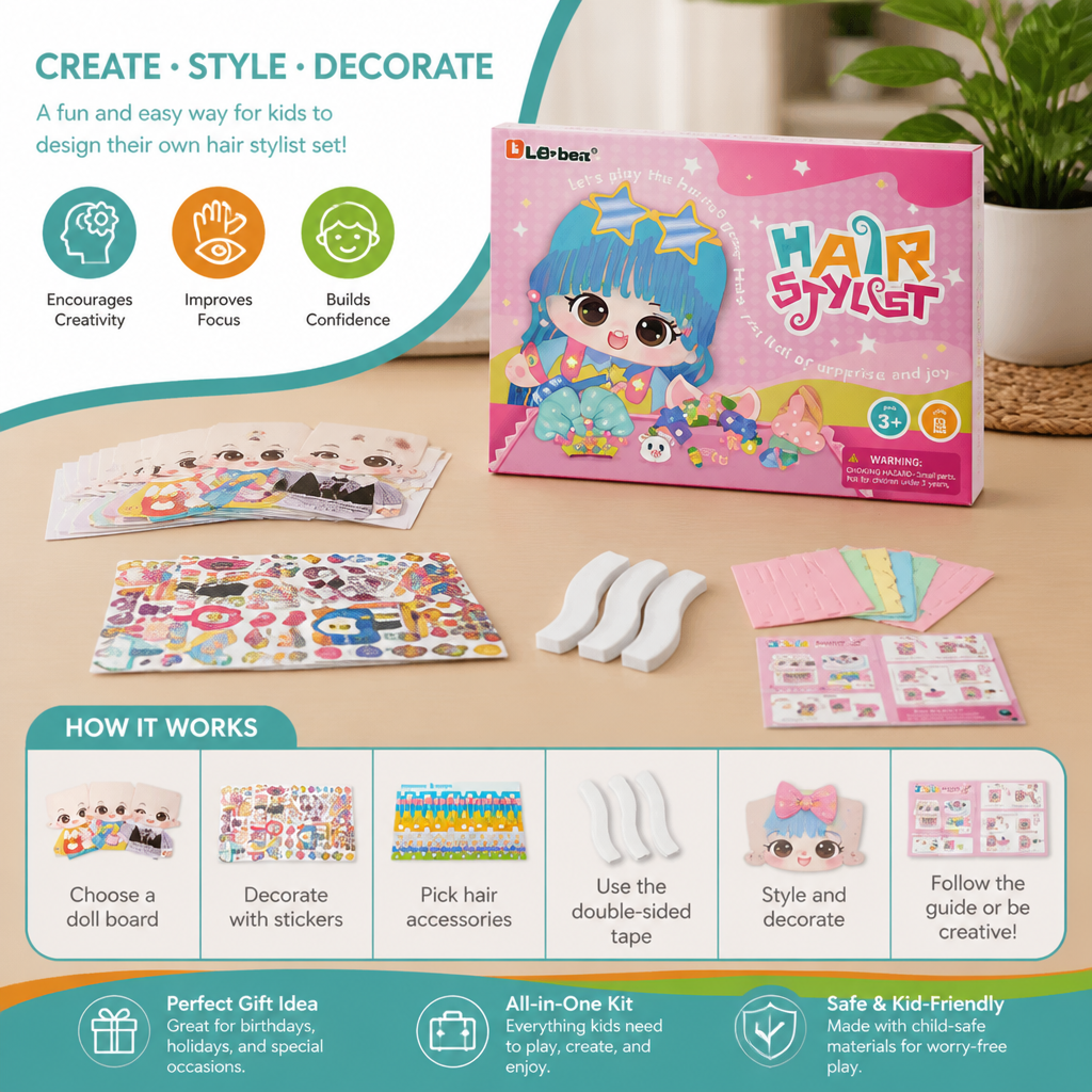 DIY Hair Stylist Craft Kit for Kids