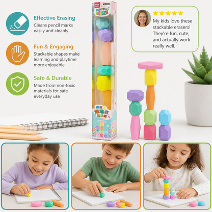 Stack & Build Gem Eraser Set