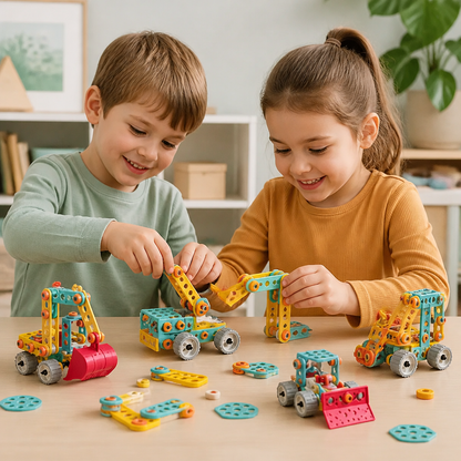 9-in-1 STEM Construction Vehicle Building Kit
