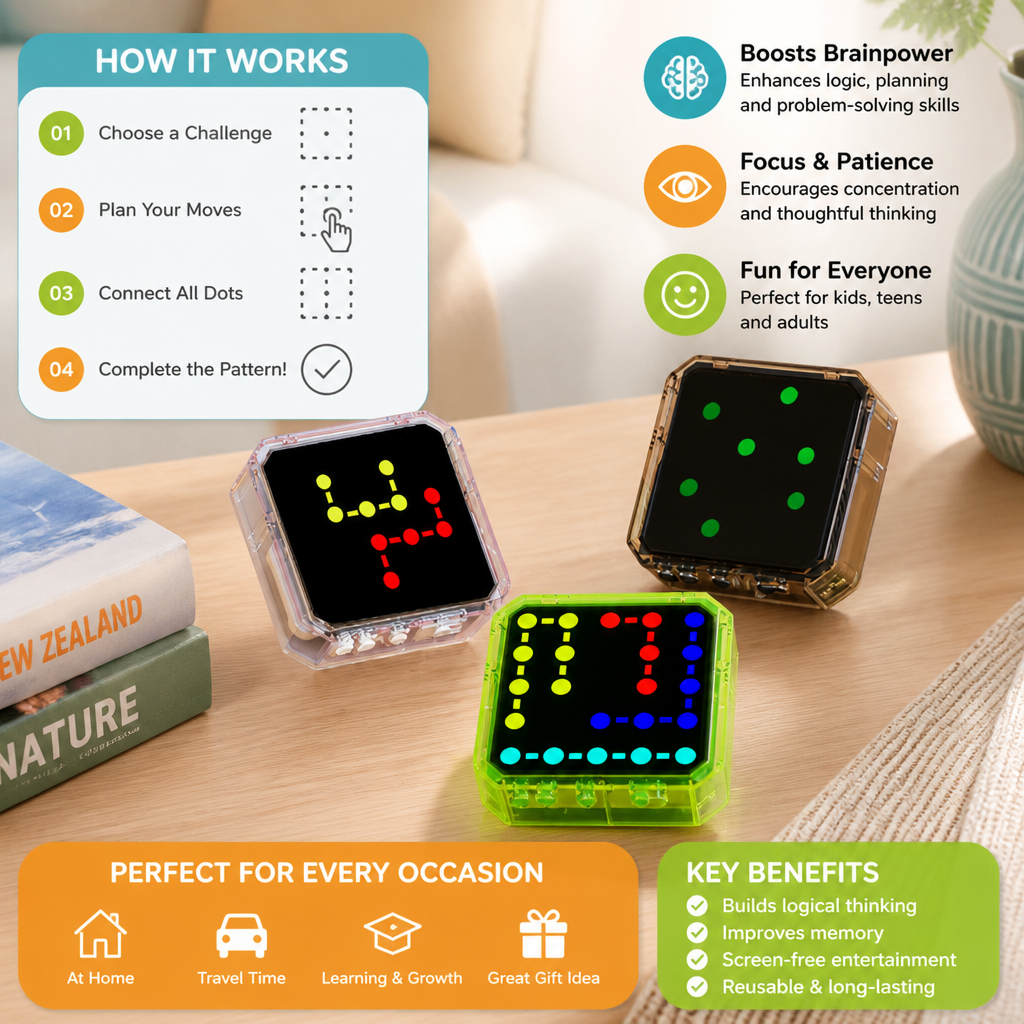 Smart Line LED Logic Puzzle Game – 800+ Brain Challenge Levels