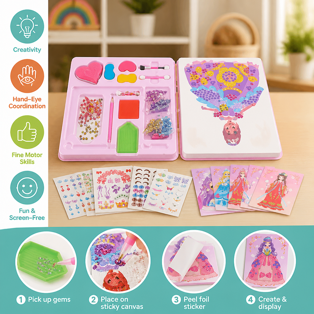 Princess Diamond Painting & Foil Art Book Craft Kit