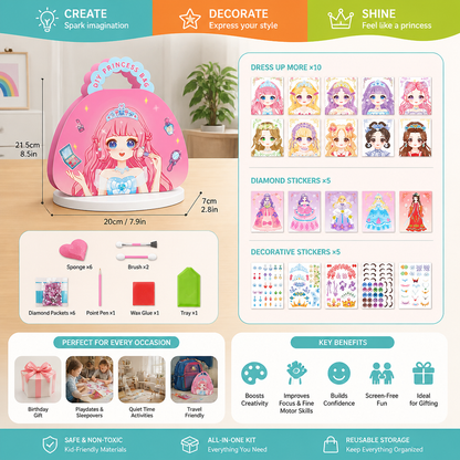 Princess Diamond Painting & Foil Art Book Craft Kit