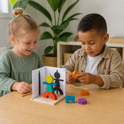 Wooden 3D Shadow Matching & Spatial Thinking Puzzle for Kids