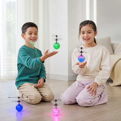 Hand-Controlled Flying LED Ball Drone for Kids