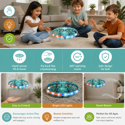 Motion-Sensing LED UFO Flying Drone