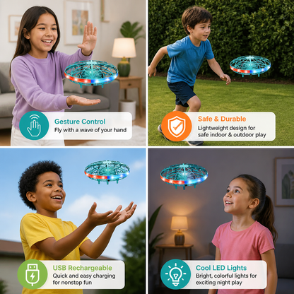 Motion-Sensing LED UFO Flying Drone