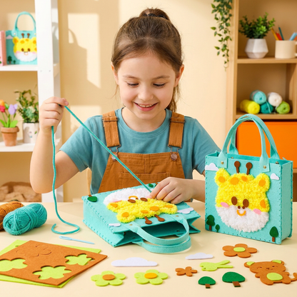 Kids DIY Plush Tote Bag Craft Kit