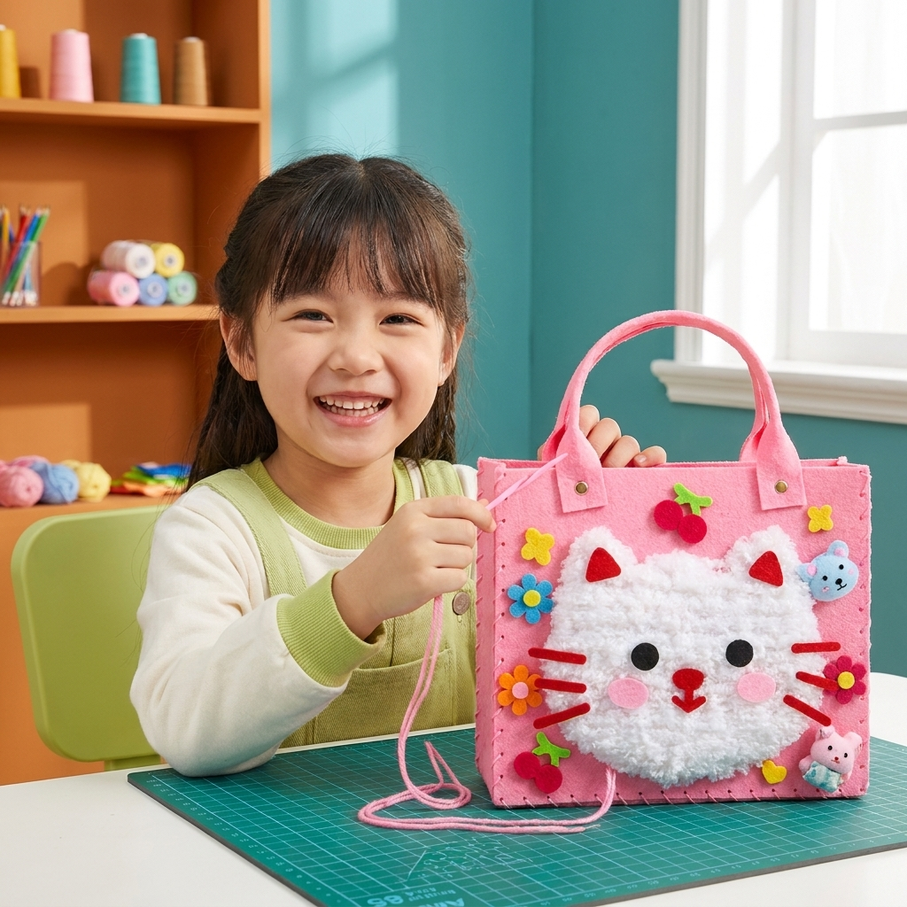 Kids DIY Plush Tote Bag Craft Kit
