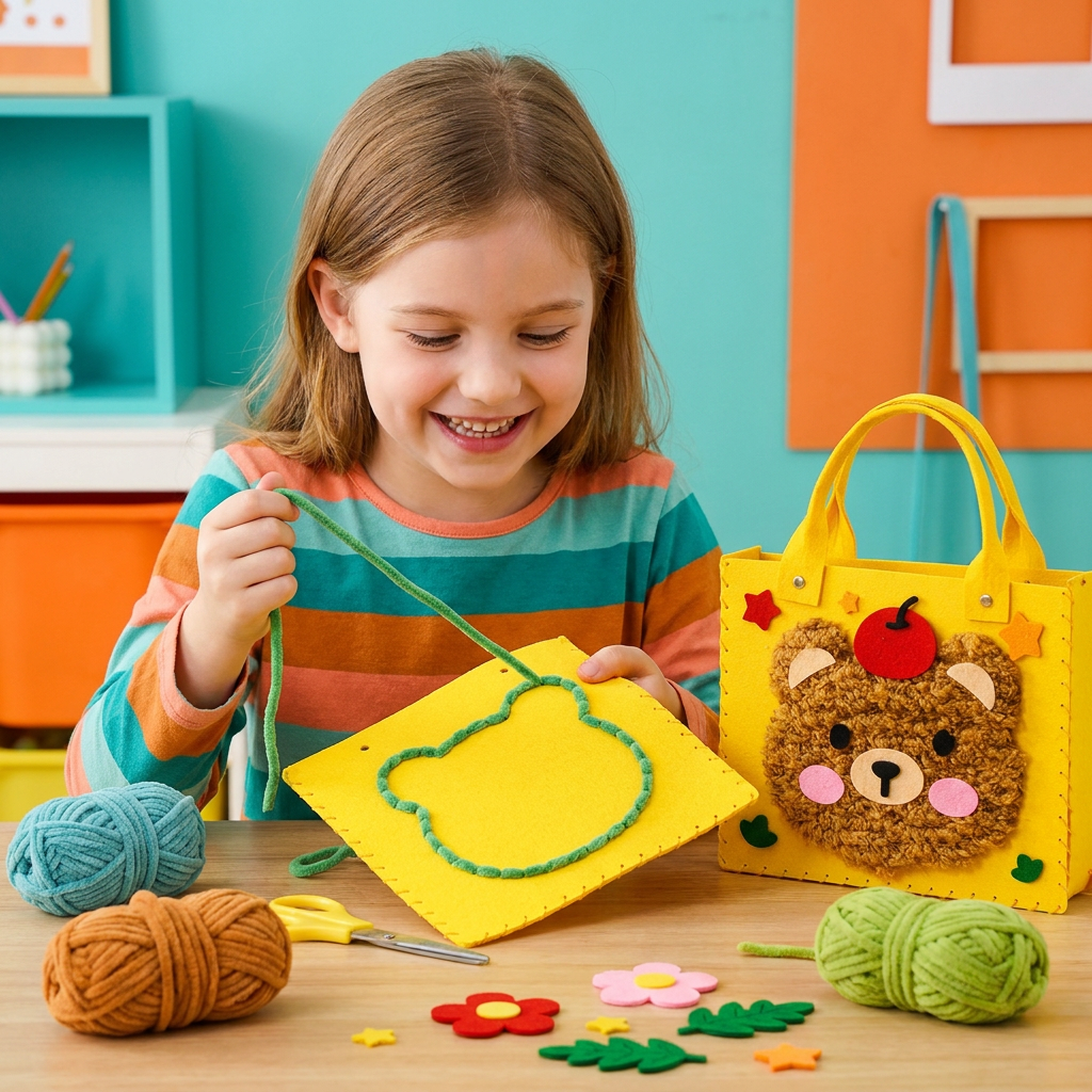 Kids DIY Plush Tote Bag Craft Kit