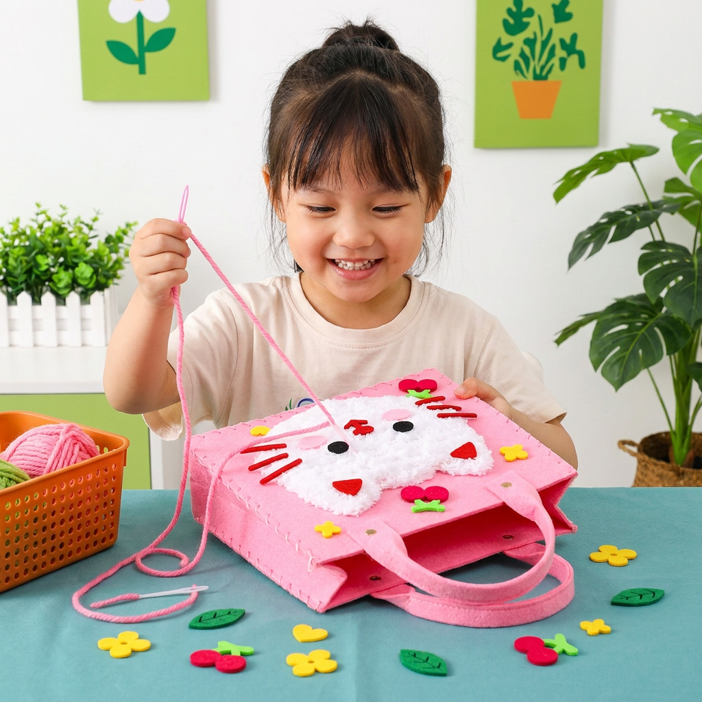 Kids DIY Plush Tote Bag Craft Kit
