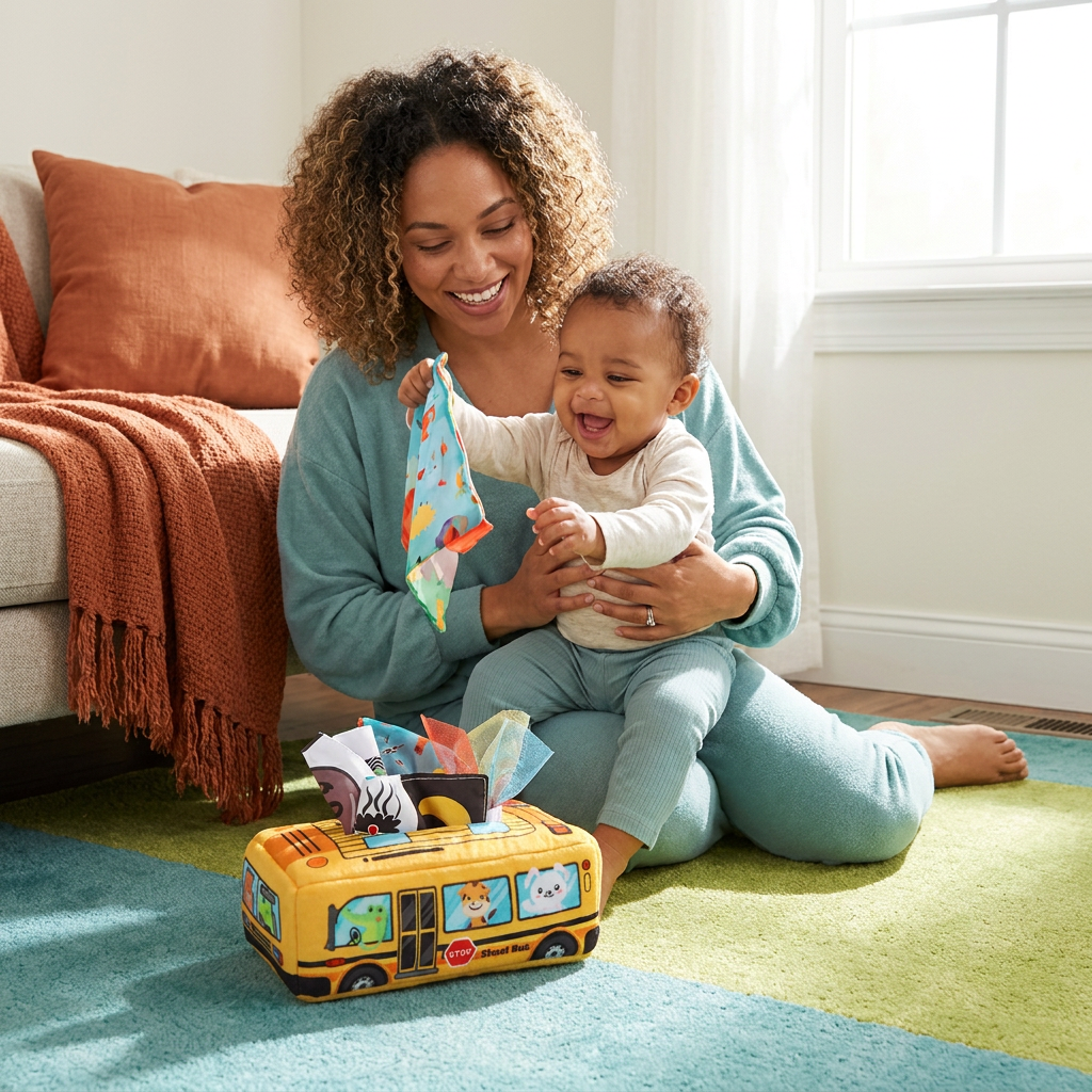Montessori Magic Tissue Box – Sensory Learning Toy for Babies