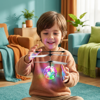 Hand-Controlled Flying LED Ball Drone for Kids