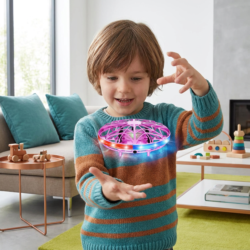 Motion-Sensing LED UFO Flying Drone