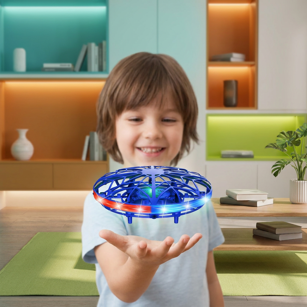 Motion-Sensing LED UFO Flying Drone