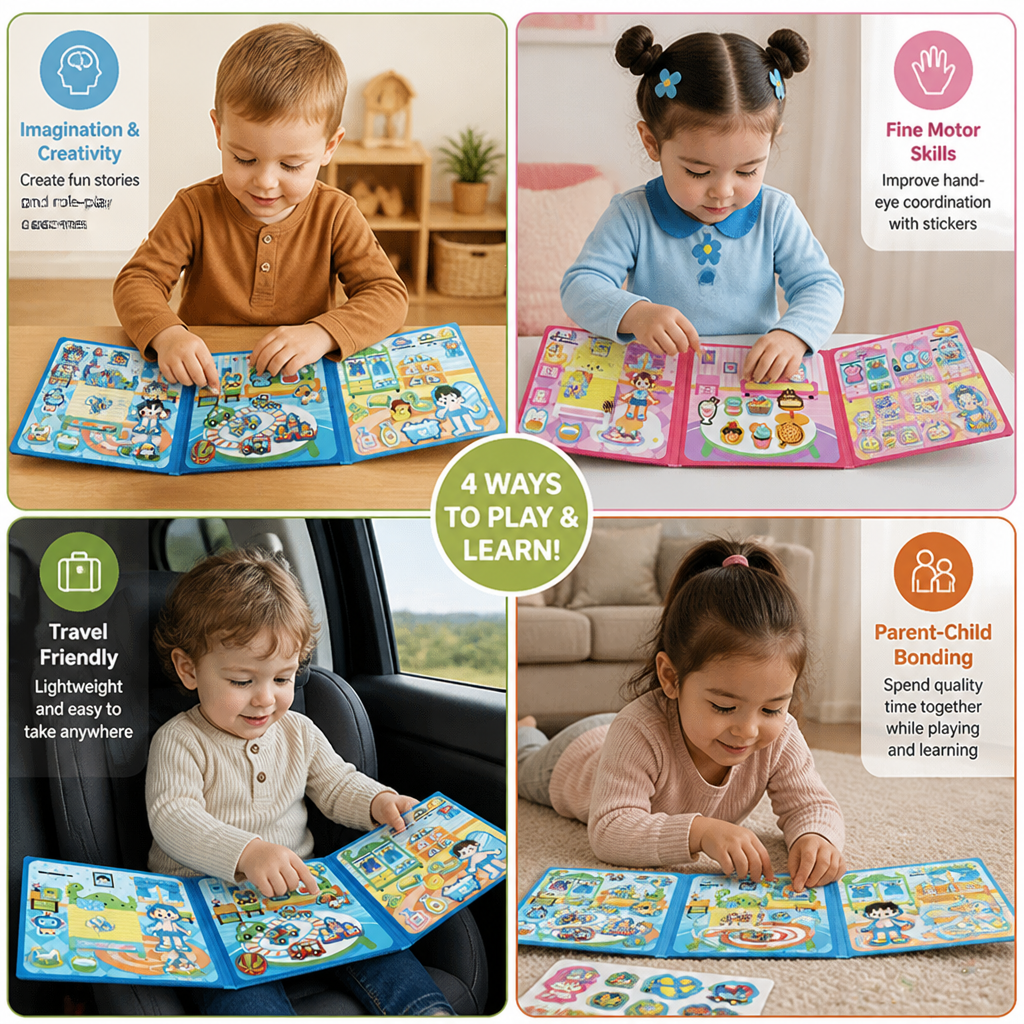 Montessori Magnetic Quiet Book – Creative Dress-Up & Scene Play