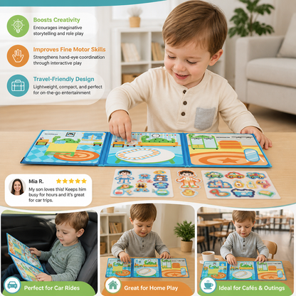 Montessori Magnetic Quiet Book – Creative Dress-Up & Scene Play
