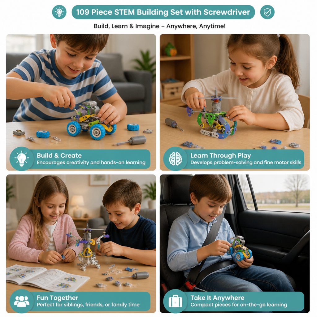 109 Piece STEM Building Set with Screwdriver