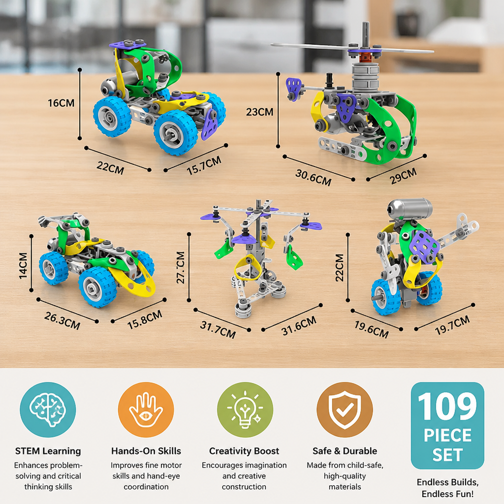 109 Piece STEM Building Set with Screwdriver