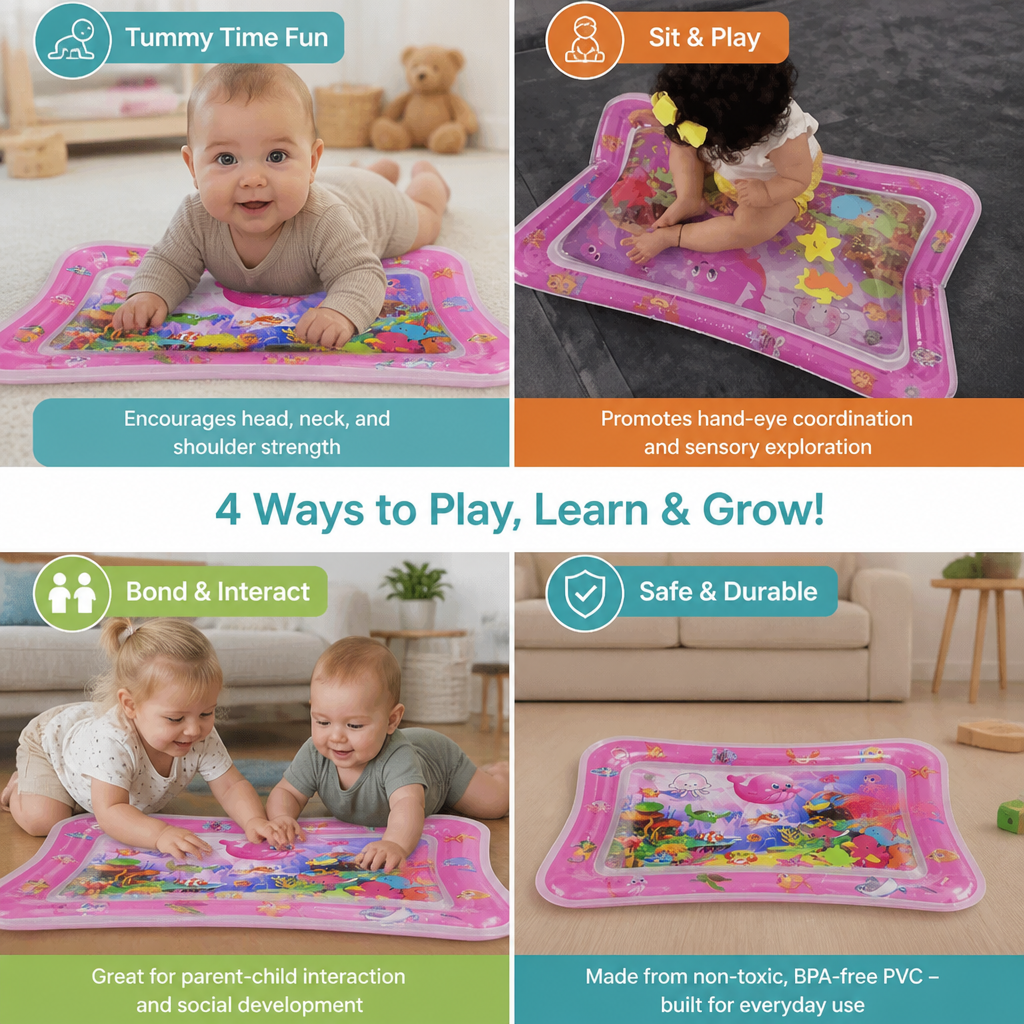 Inflatable Tummy Time Water Play Mat