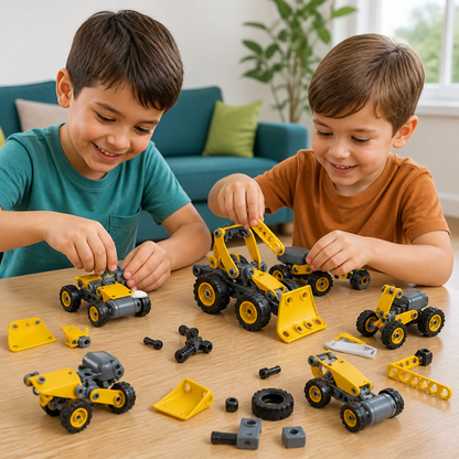 10-in-1 Creative Electric Construction Truck Building Set for Kids