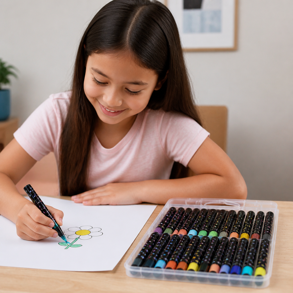 Glitter Dual-Tip Acrylic Paint Marker Set