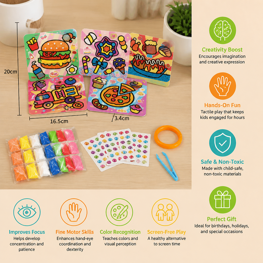 DIY Clay Sticker Art & Craft Kit for Kids