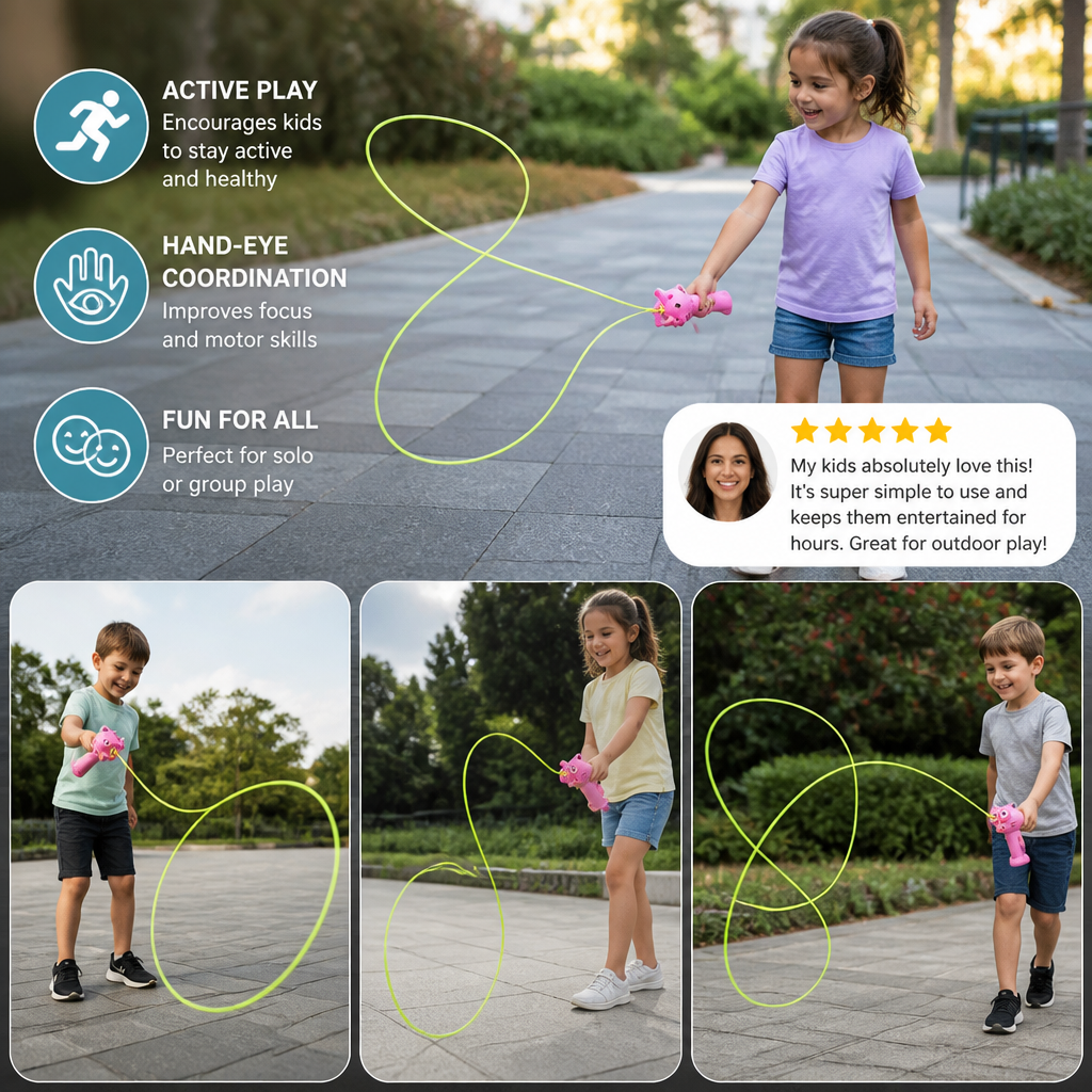 Interactive Flying Rope Toy for Kids