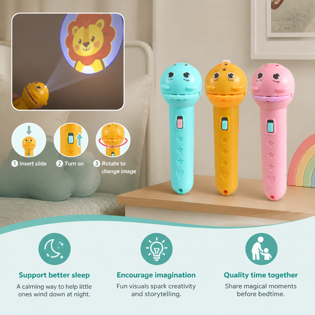 Kids’ Bedtime Story Projection Flashlight