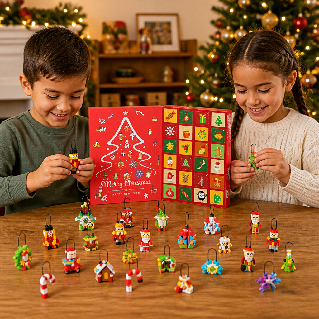 Christmas Ornament Building Blocks Advent Calendar