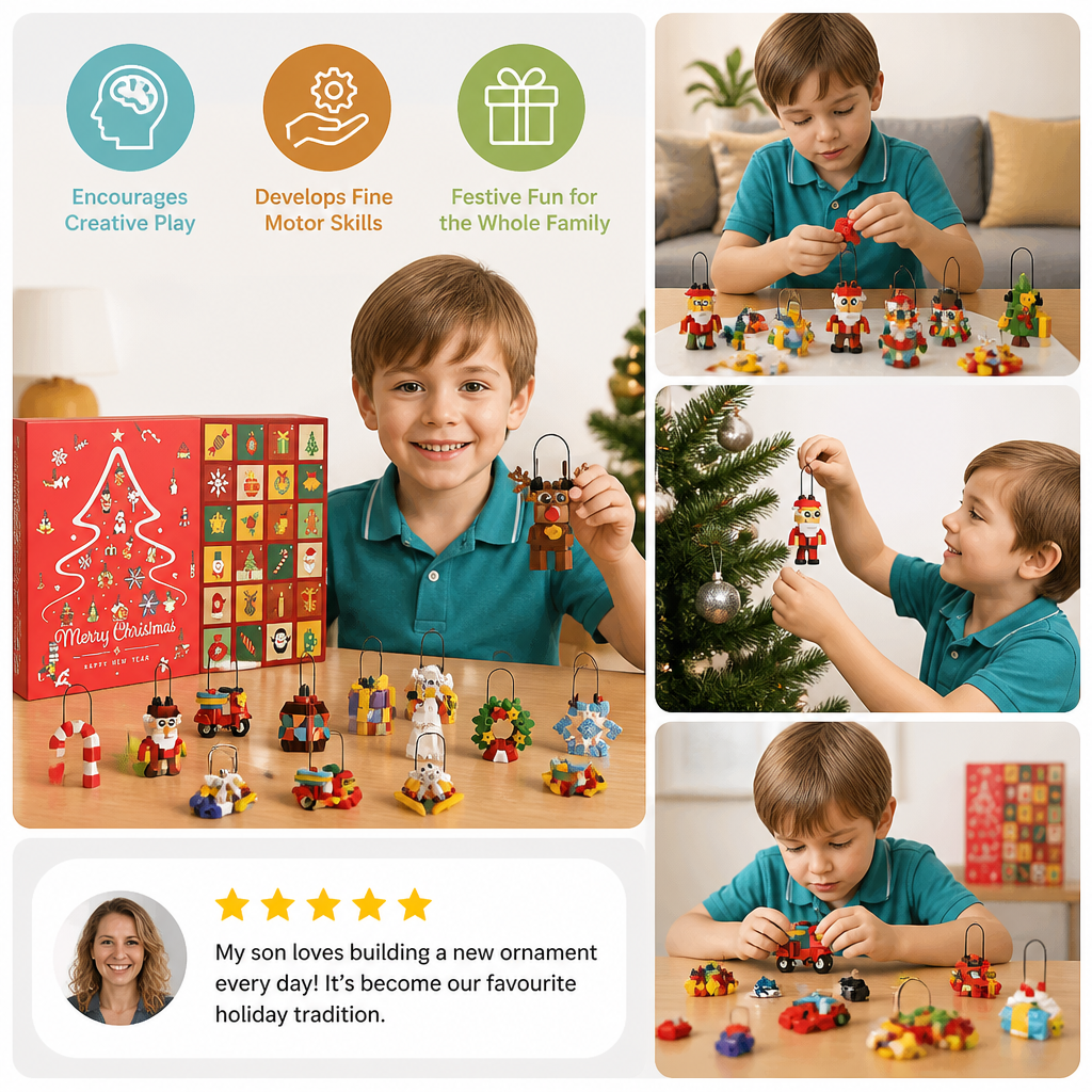 Christmas Ornament Building Blocks Advent Calendar