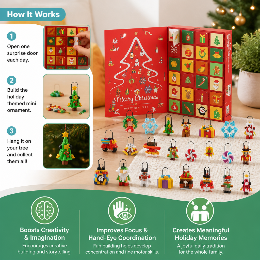 Christmas Ornament Building Blocks Advent Calendar