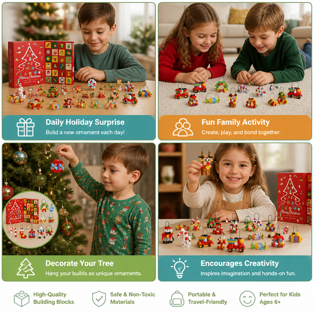 Christmas Ornament Building Blocks Advent Calendar