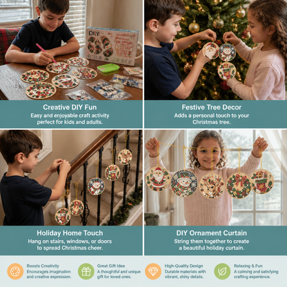 DIY Christmas Diamond Painting Ornament Kit – Festive Tree Hanging Decorations