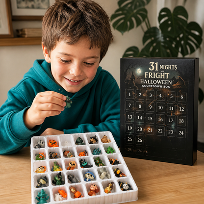 Halloween Countdown Calendar with Surprise Horror Mini Figures & Charms