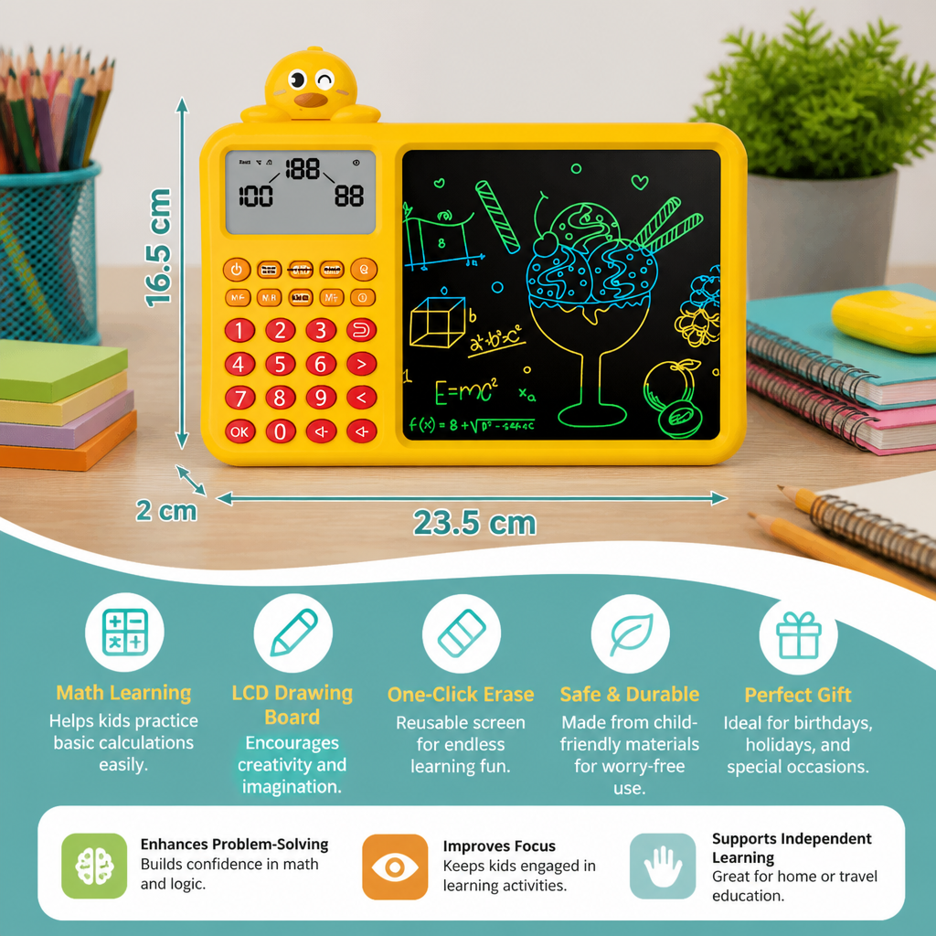 Interactive Math Drawing & Erase Learning Set for Kids