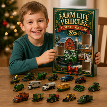 24-Day Farm Vehicles Christmas Advent Calendar