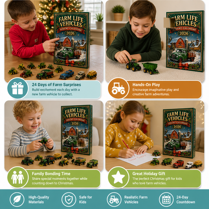 24-Day Farm Vehicles Christmas Advent Calendar
