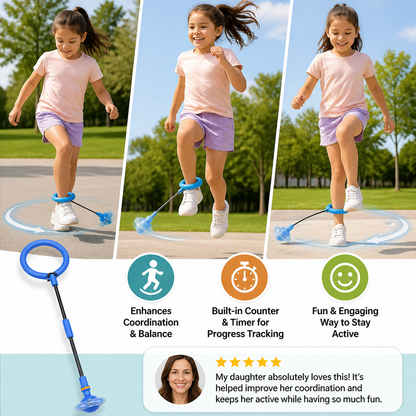 3-in-1 LED Skip Ball with Jump Counter & Timer for Kids