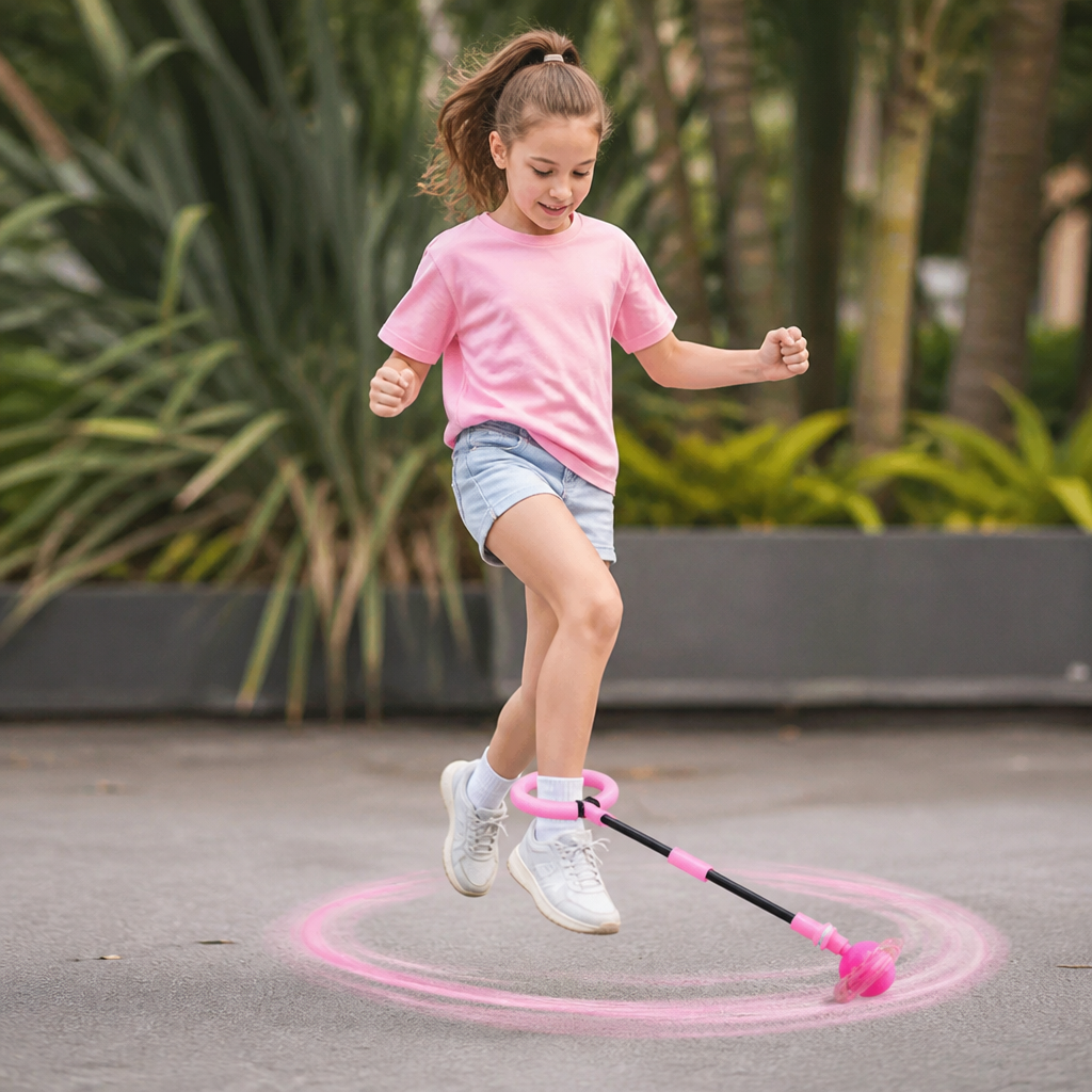 3-in-1 LED Skip Ball with Jump Counter & Timer for Kids